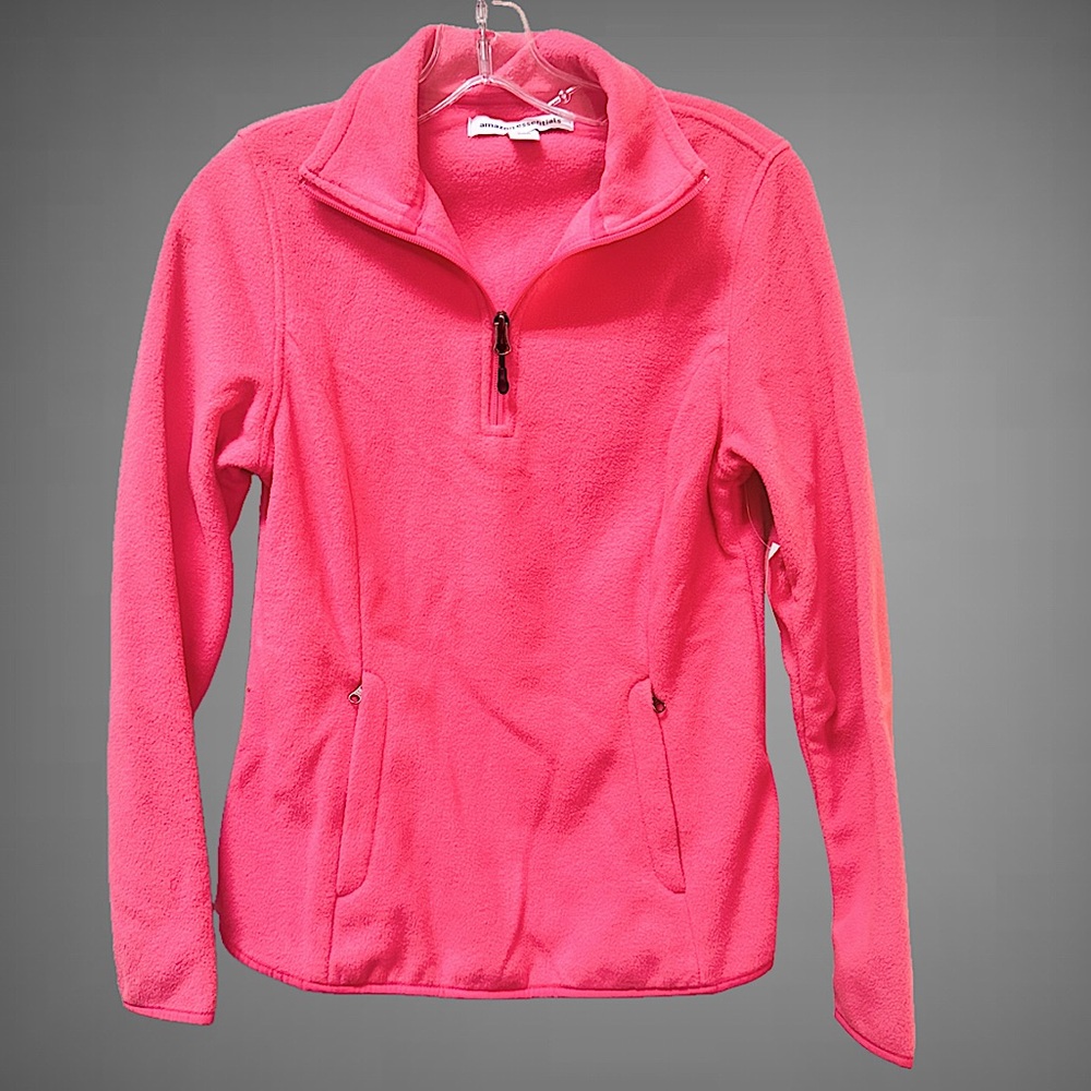 NWT Hot Pink Amazon Essentials Fleece Pullover Sz‎ XS